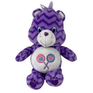 Care Bears Share Bear 9" Plush Stuffed Animal Purple Lollipop Just Play TCFC